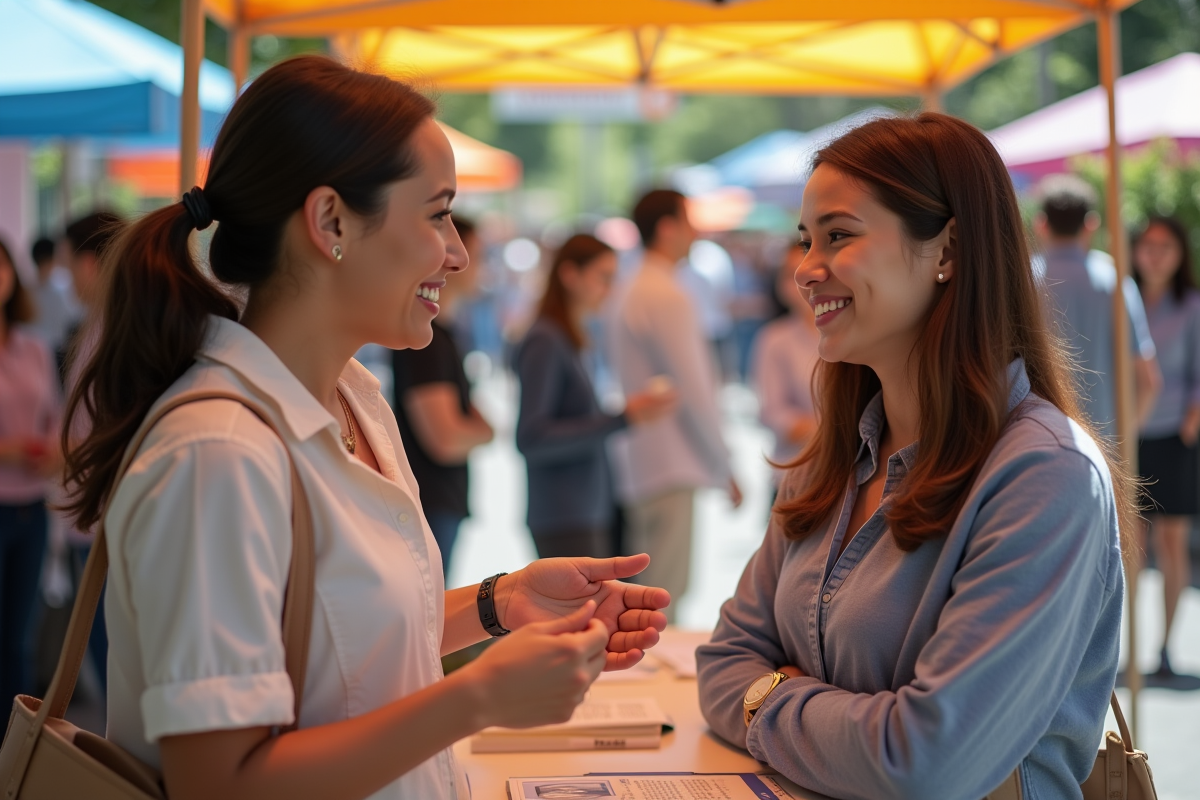 Doula discutant avec une sage femme lors d