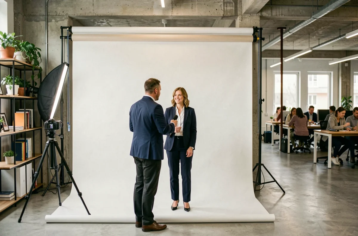 Séance de portrait professionnel en entreprise dans un espace de coworking à Thiais
